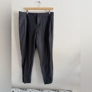 Athleta Stellar Tight High-Rise Leggings | Black | Ankle Zippers | Size 14